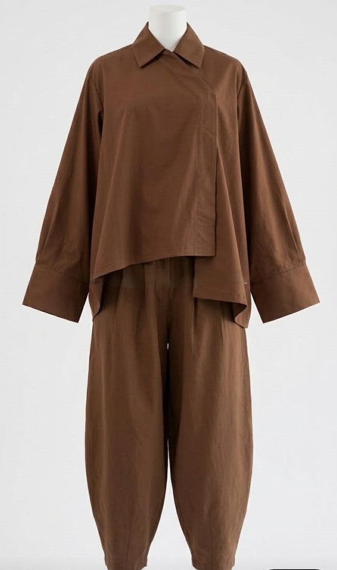 Cacao Wrap Tunic Set — product view
